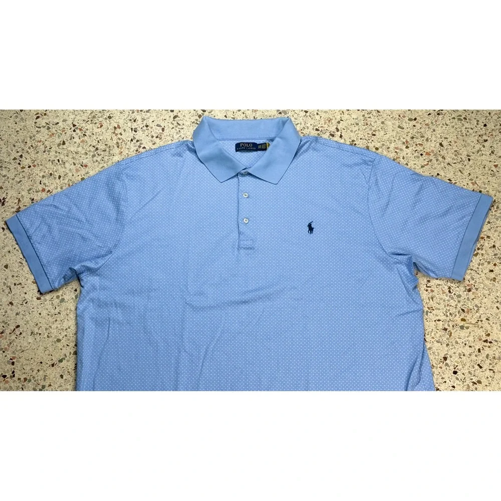 Polo Ralph Lauren Men's Button Up Polka Dot Pattern Polo Shirt Size 3XB